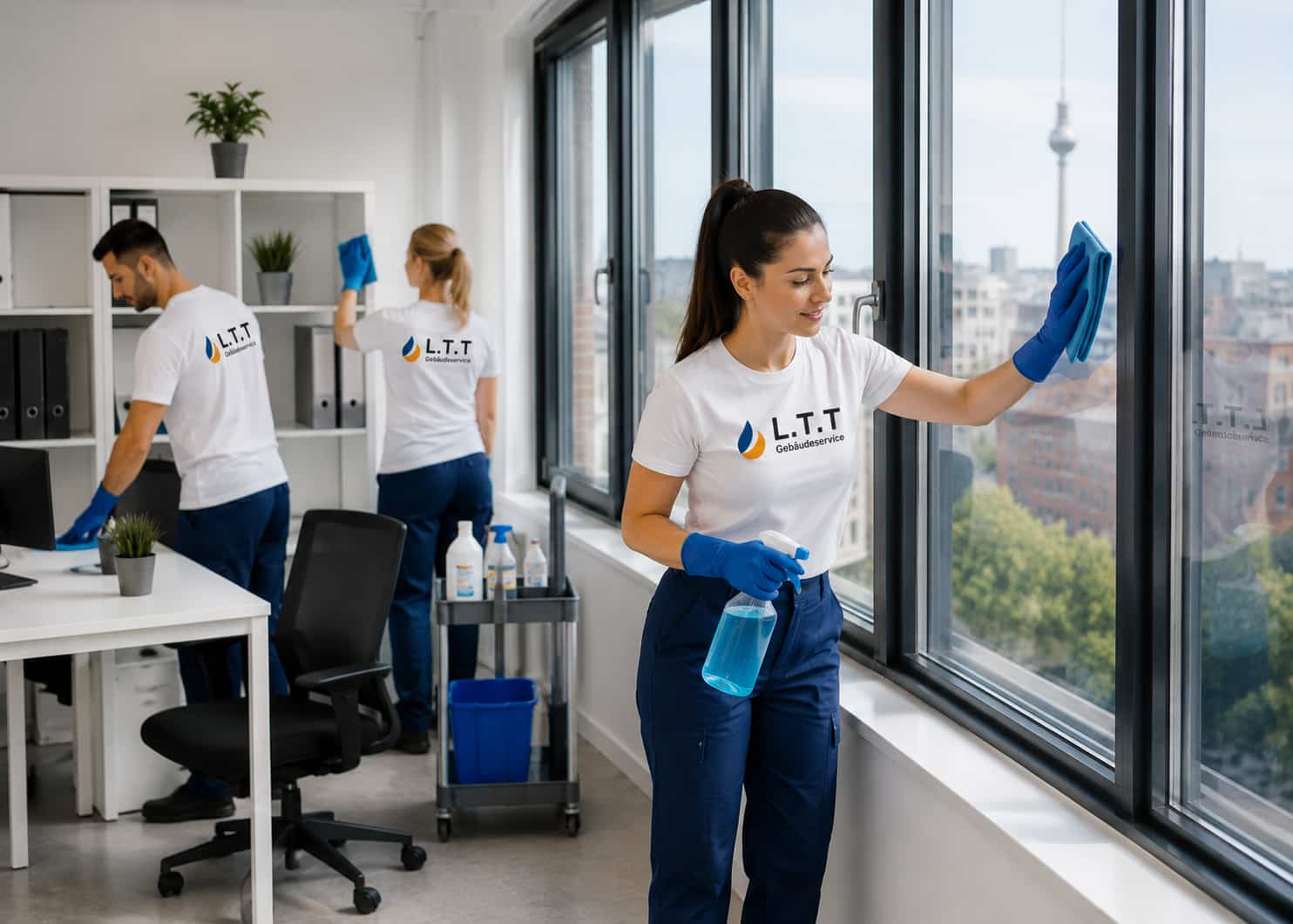 Glasreinigung in Berlin-Wilmersdorf – streifenfreie Fensterreinigung durch LTT Gebäudeservice