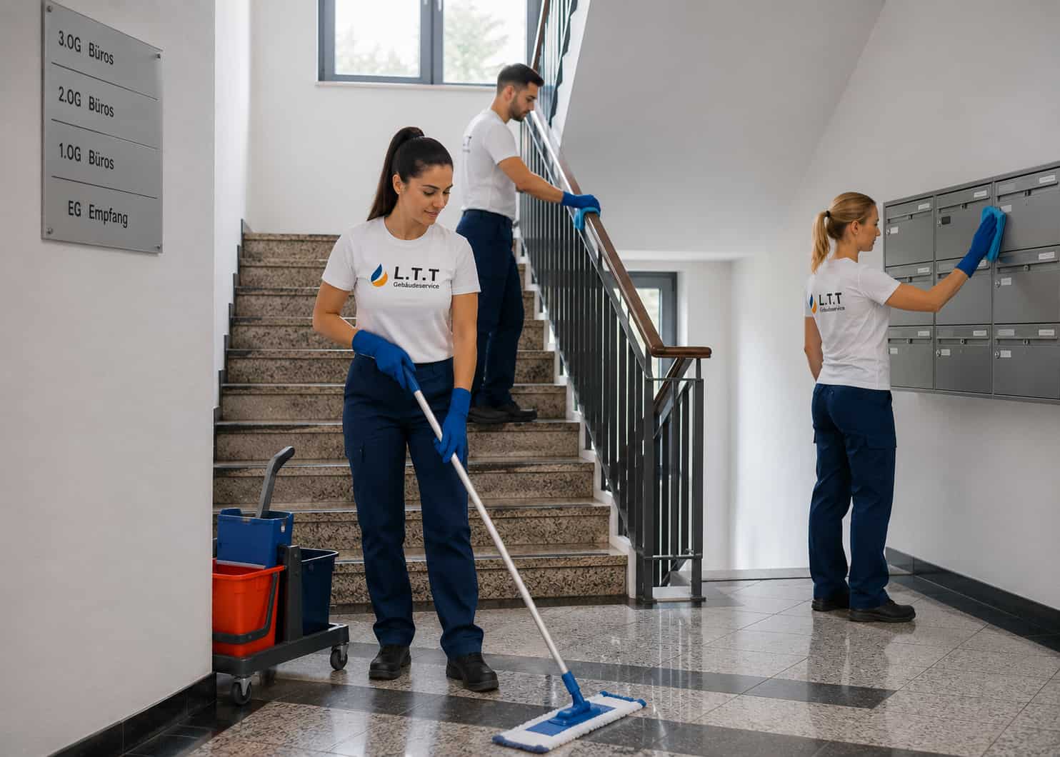Treppenhausreinigung in Berlin-Wilmersdorf – saubere Gemeinschaftsflächen durch LTT Gebäudeservice